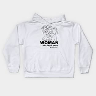 Woman Noun Adult Female Human Kids Hoodie